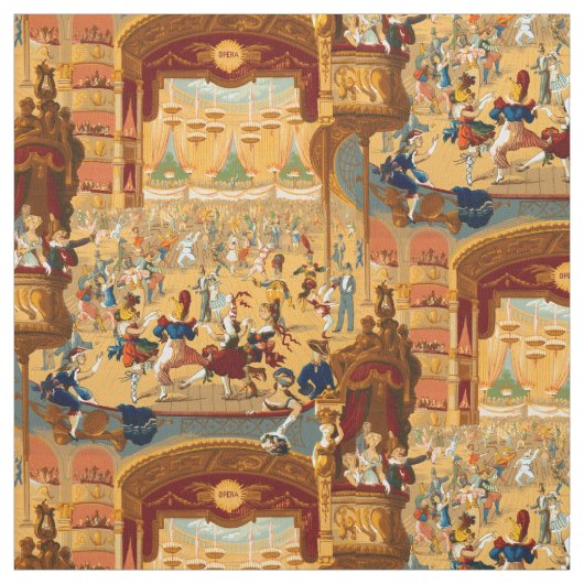 opera House Masquerade Ball Pattern Stof (Swatch)
