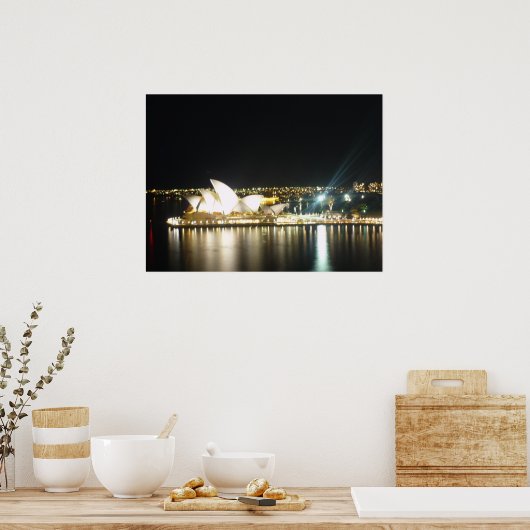 opera house nacht poster (Keuken)