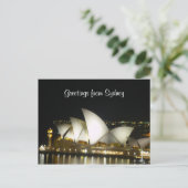 opera house night sails briefkaart (Staand voorkant)