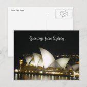opera house night sails briefkaart (Voorkant / Achterkant)