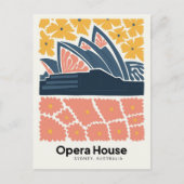 Opera House Sydney Australië reizen bloemenkunst Briefkaart (Voorkant)