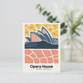 Opera House Sydney Australië reizen bloemenkunst Briefkaart (Staand voorkant)