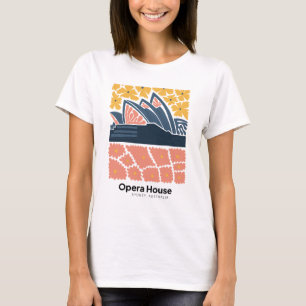 Opera House Sydney Australië reizen bloemenkunst T-shirt