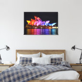 opera house sydney electric canvas afdruk (Insitu (Slaapkamer))