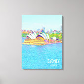 Opera House Sydney Harbour water uitzicht Canvas P (Voorkant)
