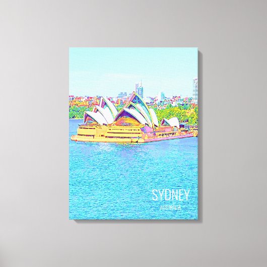 Opera House Sydney Harbour water uitzicht Canvas P (Voorkant)