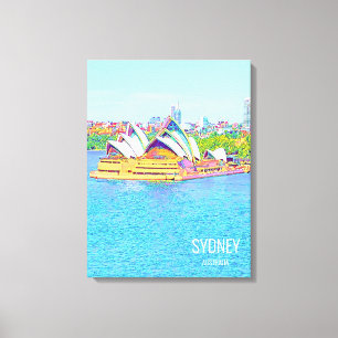 Opera House Sydney Harbour water uitzicht Canvas P Afdruk