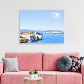 Opera House Sydney Harbour water uitzicht Canvas P Afdruk (Insitu (Woonkamer))