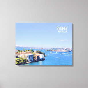 Opera House Sydney Harbour water uitzicht Canvas P Afdruk