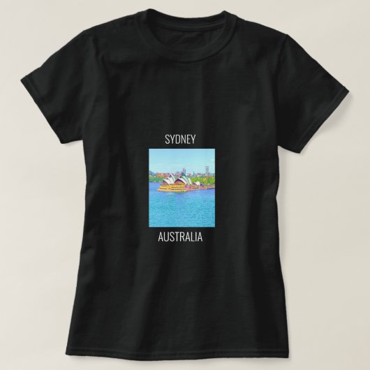 Opera House Sydney Harbour Water uitzicht T-Shirt (Design voorkant)