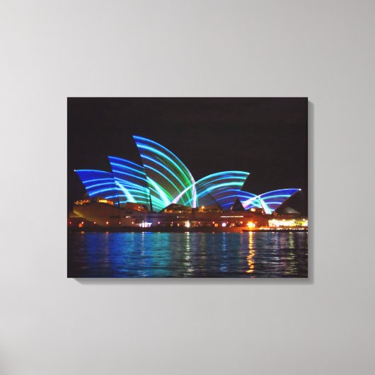 opera house sydney striped canvas afdruk (Voorkant)