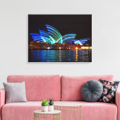 opera house sydney striped canvas afdruk (Insitu (Woonkamer))