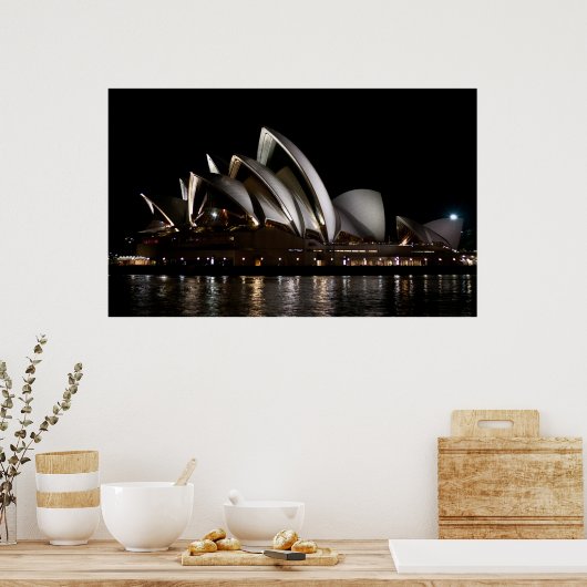 Opera House te Night Poster (Keuken)