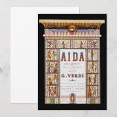 Opera Music Aida door Verdi Party Uitnodiging (Voorkant / Achterkant)