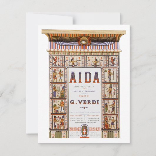  Opera Music, Egyptisch Aida door Verdi (Voorkant)