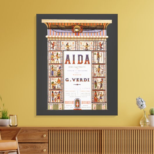  Opera Music, Egyptisch Aida door Verdi Canvas Afdruk (Insitu (Woonkamer))