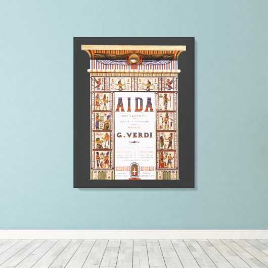  Opera Music, Egyptisch Aida door Verdi Canvas Afdruk (Insitu (Houten vloer))