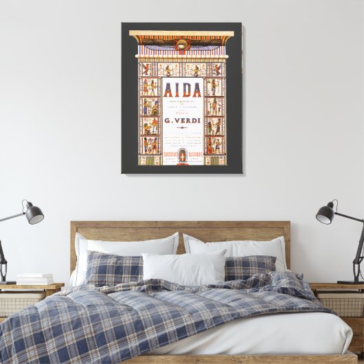  Opera Music, Egyptisch Aida door Verdi Canvas Afdruk (Insitu (Slaapkamer))