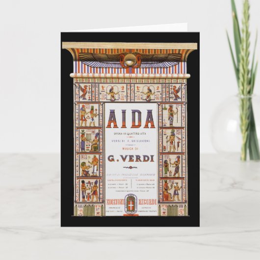 Opera Music, Egyptisch Aida door Verdi Kaart (Voorkant)