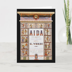  Opera Music, Egyptisch Aida door Verdi Kaart