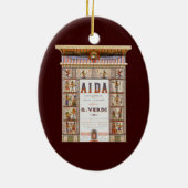  Opera Music, Egyptisch Aida door Verdi Keramisch Ornament (Achterkant)