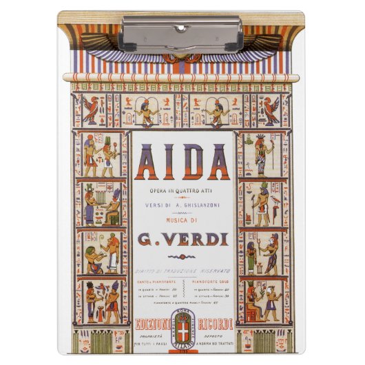  Opera Music, Egyptisch Aida door Verdi Klembord (Voorkant)