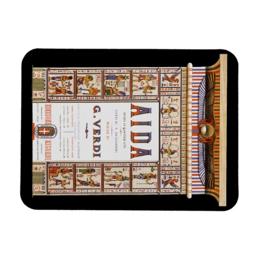  Opera Music, Egyptisch Aida door Verdi Magneet (Horizontaal)