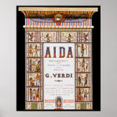  Opera Music, Egyptisch Aida door Verdi Poster (Voorkant)