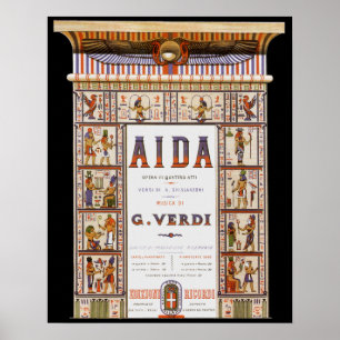 Opera Music, Egyptisch Aida door Verdi Poster