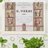  Opera Music, Egyptisch Aida door Verdi Theedoek (Gevouwen)