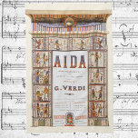 Opera Music, Egyptisch Aida door Verdi Theedoek<br><div class="desc">Een illustratie van het muziekontwerp van Aida, een opera in vier akten van Giuseppe Verdi naar een Italiaanse libretto van Antonio Ghislanzoni, gebaseerd op een scenario geschreven door de Franse Egyptoloog Auguste Mariette. Aida werd op 24 december 1871 voor het eerst uitgevoerd in het opera House in Khedivial in Caïro,...</div>