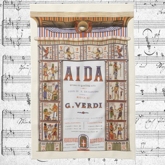  Opera Music, Egyptisch Aida door Verdi Theedoek