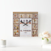 Opera Music, Egyptisch Aida door Verdi Vierkante Klok (Huis)