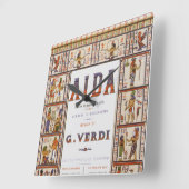  Opera Music, Egyptisch Aida door Verdi Vierkante Klok (Hoek)