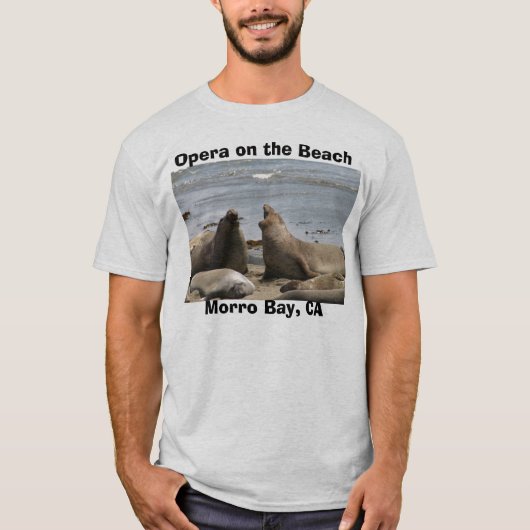 Opera op het strand t-shirt (Voorkant)