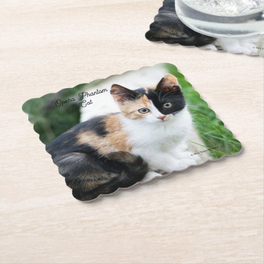 Opera Phantom Cat Kartonnen Onderzetters (Gebogen)