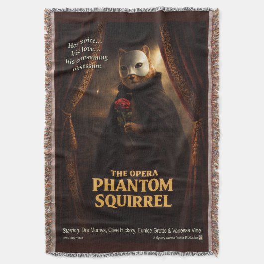 Opera Phantom Eekhoorn Parodie Deken (Voorkant Verticaal)