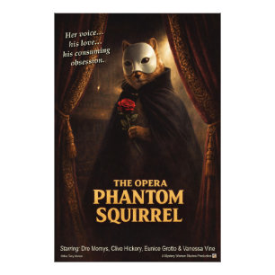Opera Phantom Eekhoorn Parodie Foto Afdruk