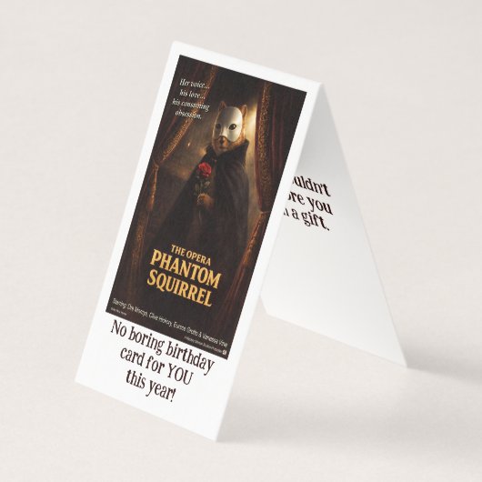 Opera Phantom Eekhoorn Parodie Kaart (Voorkant)