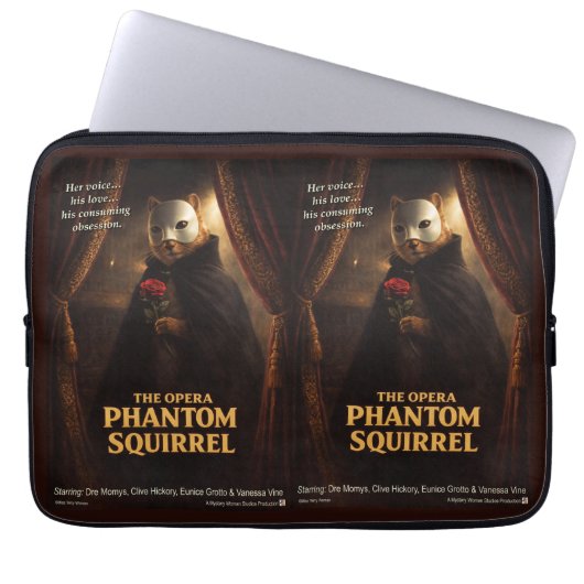 Opera Phantom Eekhoorn Parodie Laptop Sleeve (Voorkant)