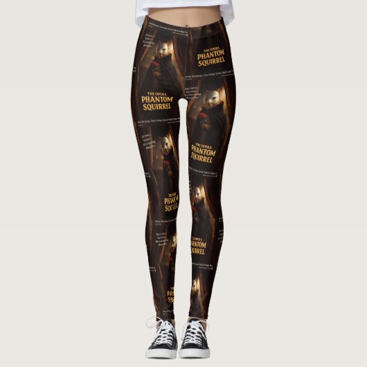 Opera Phantom Eekhoorn Parodie Leggings (Voorkant)