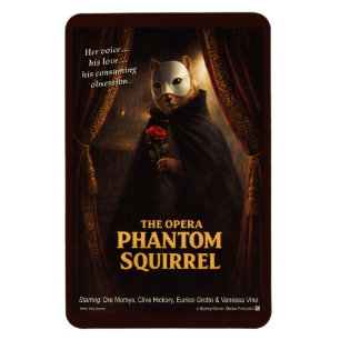 Opera Phantom Eekhoorn Parodie Magneet