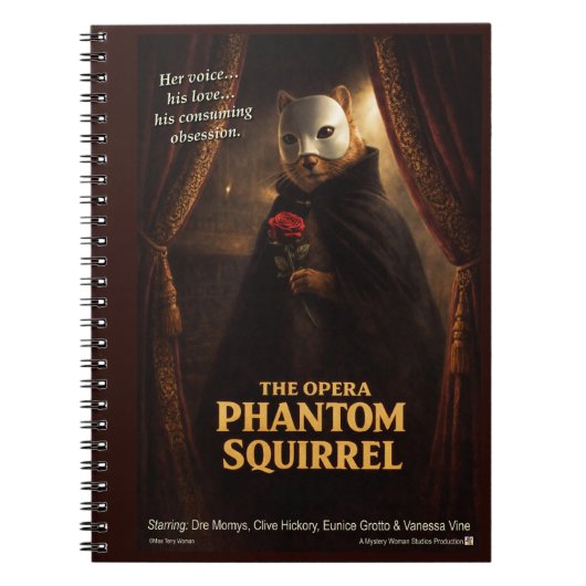 Opera Phantom Eekhoorn Parodie Notitieboek (Voorkant)