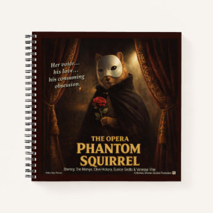 Opera Phantom Eekhoorn Parodie Notitieboek