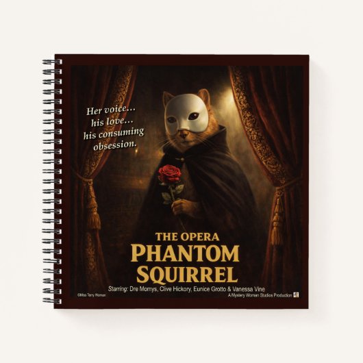 Opera Phantom Eekhoorn Parodie Notitieboek (Voorkant)