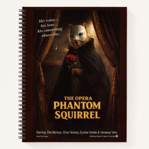 Opera Phantom Eekhoorn Parodie Notitieboek