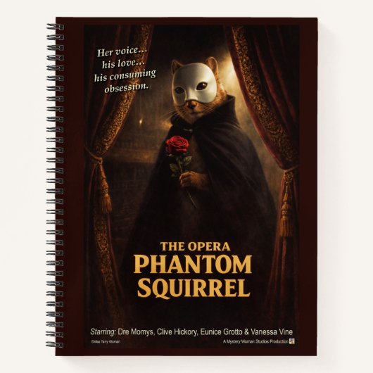 Opera Phantom Eekhoorn Parodie Notitieboek (Voorkant)