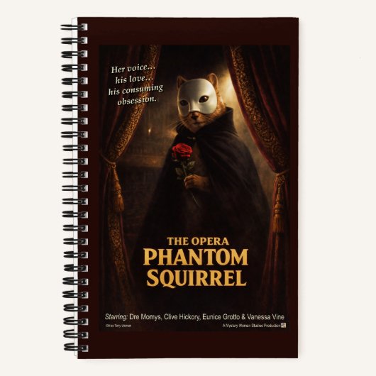 Opera Phantom Eekhoorn Parodie Notitieboek (Voorkant)