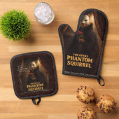 Opera Phantom Eekhoorn Parodie Ovenwant & Pannenlap Set (Top down)