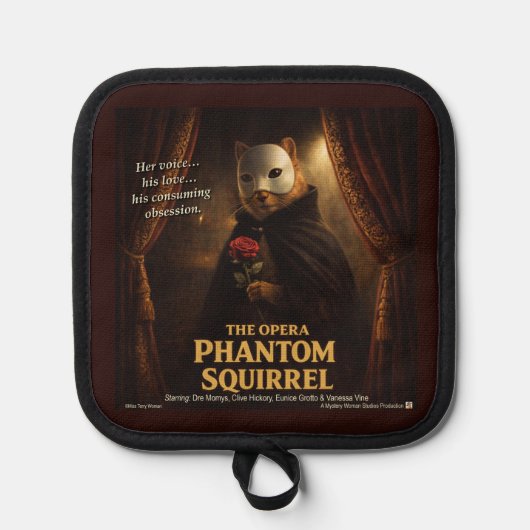 Opera Phantom Eekhoorn Parodie Pannenlap (Voorkant)
